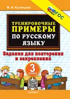 Русский язык. 3 класс. Задания для повторения и закрепления. Тренировочные примеры. ФГОС новый.