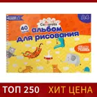 Альбом для рисования А4, 40 листов на гребне, обложка мелованный картон, внутренний блок офсет 100 г/м². Calligrata.