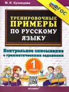 Русский язык. 1 класс. Контрольное списывание. Тренировочные примеры. ФГОС Новый.