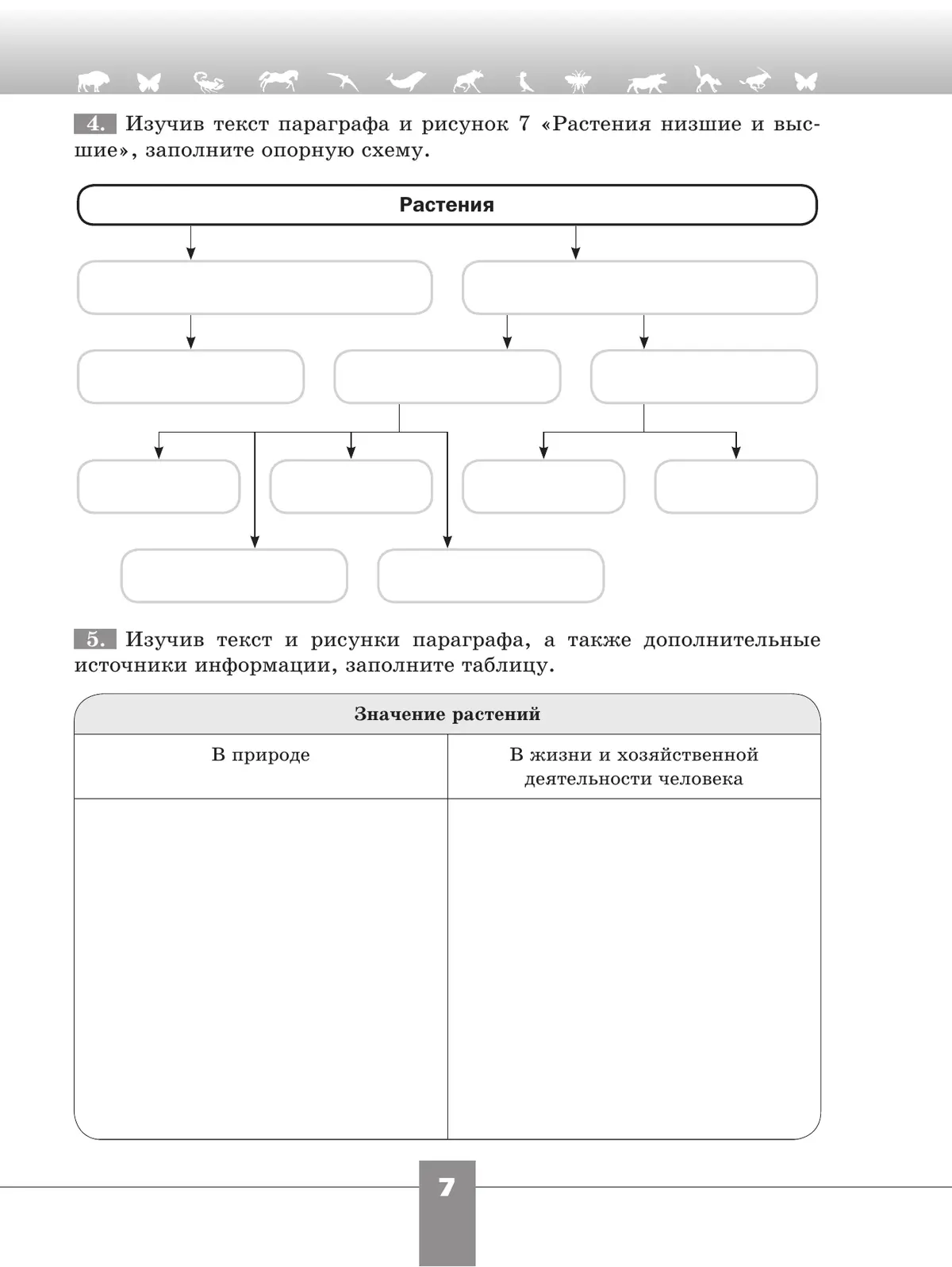 Пасечник. Биология. 6 класс. Рабочая тетрадь. 