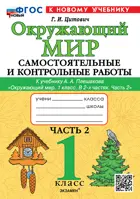 Окружающий мир. 1 класс. Самостоятельные и контрольные работы. Часть 2. Школа России. ФГОС Новый. (к новому учебнику). 